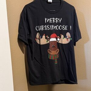 Port and Company Black Christmoose T-Shirt